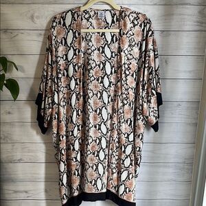 Snake print Kimono/ coverup